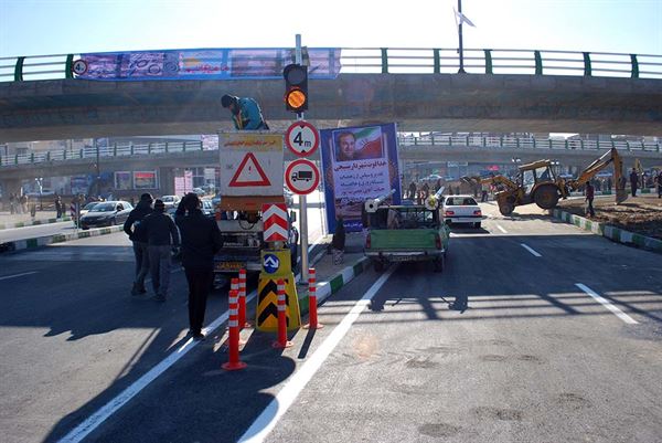 تقاطع تازه احداث امامت توسط سازمان حمل و نقل و ترافیک ایمن سازی ترافیکی شد