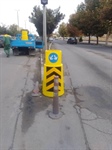 نصب بشکه های ترافیکی در دسترسی خیابان ها