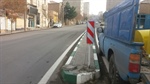 نصب تجهیزات ترافیکی بعد اصلاح هندسی خیابان میرداماد